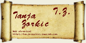 Tanja Zorkić vizit kartica